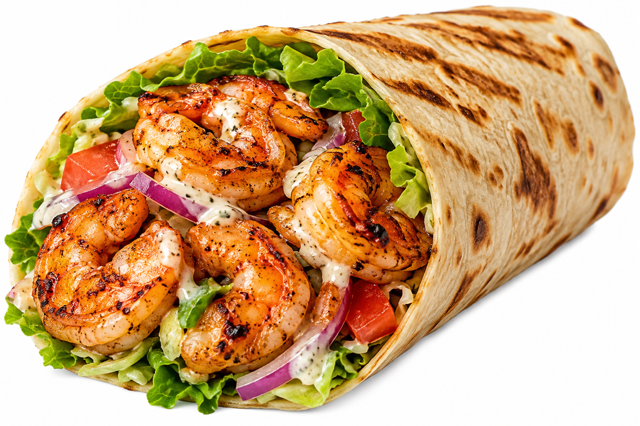 Grilled Shrimp Wrap.