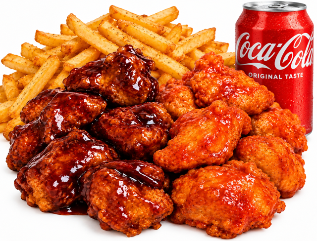 10pcs Boneless Wings Combo.