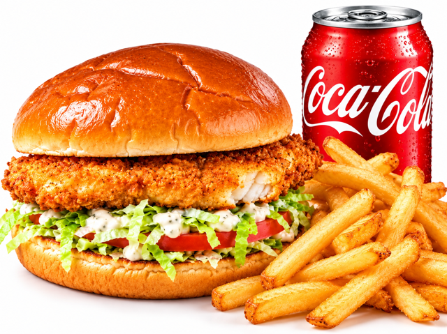 Catfish Burger Combo.